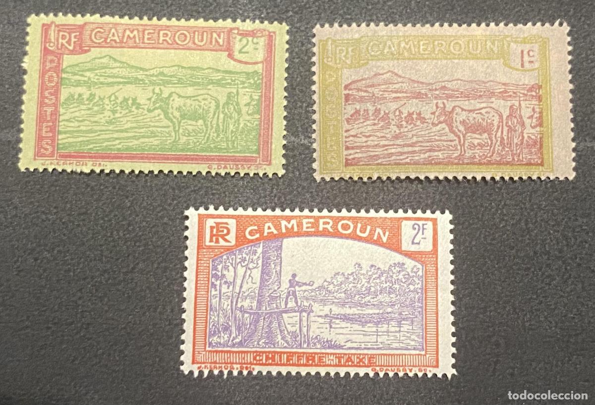 Sellos: Camer&uacute;n 1925 paisaje bovino pastor piragua bosque monta&ntilde;a