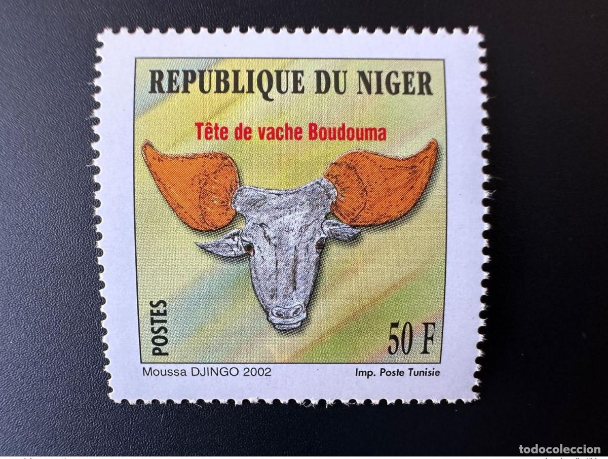 Sellos: N&iacute;ger 2002 Mi. 1985 Cabeza de vaca Boudouma Kuh fauna MNH 1 val.