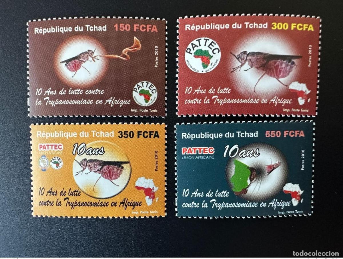 Sellos: Chad 2010 Mi. 2515 - 2518 10 a&ntilde;os de lucha contra la tripanosomiasis mosca Tse-TSE