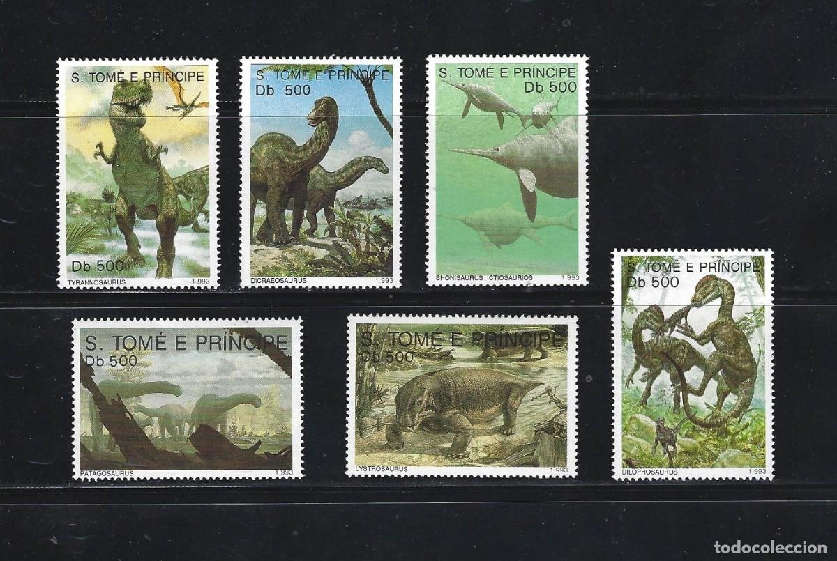 Sellos: SELLOS TEMA DINOSAURIOS STO TOME E PRINCIPE 1993 1180/85 6v. DINOSAURIOS