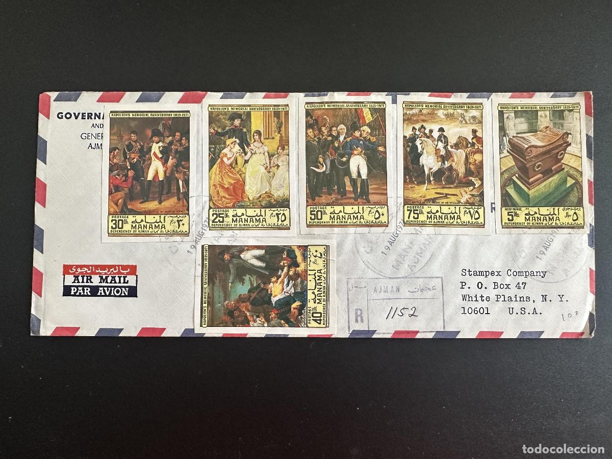 Sellos: Manama 1971 Mi. 761 - 767 ND Carta certificada Gobierno de Napole&oacute;n Bonaparte