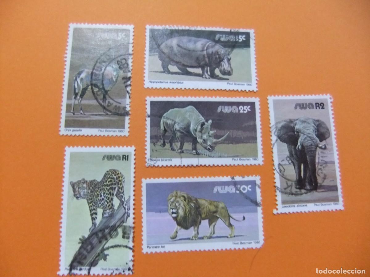 Sellos: 48 SWA SUIDWES AFRIKA - SOUTH WEST AFRICA 1980 - 89 / FAUNA / YVERT 337+443+445+446+448a+449b FU