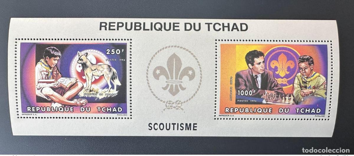 Sellos: Chad 1996 Mi. Bl. 258 A Scouting Scouts Ajedrez Schach Kasparov Wildlife