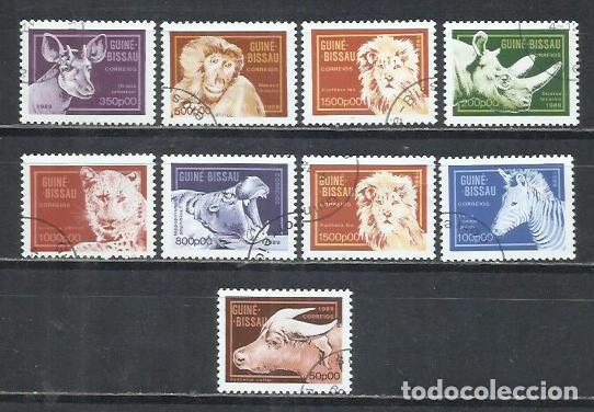 Sellos: 723-SERIE COMPLETA GUINEA BISAU FAUNA SALVAJE 1989 N 556/563, animales.