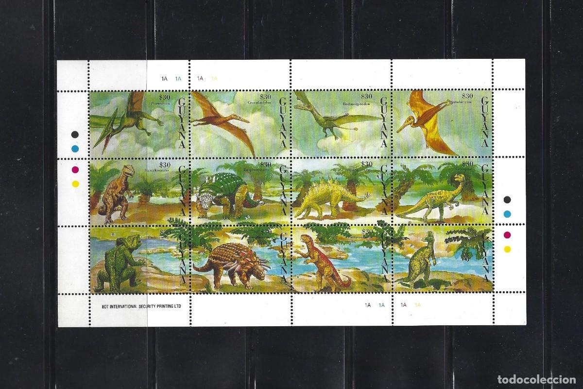 Sellos: SELLOS TEMA DINOSAURIOS GUYANA 1993 N 2913/24 12v. DINOSAURIOS