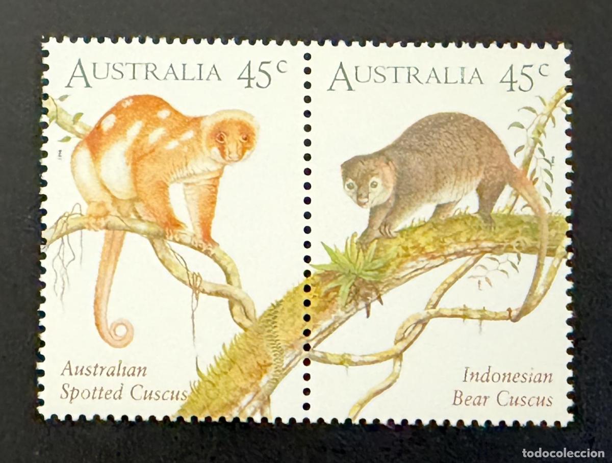 Sellos: Australia 1996 Mi. 1540-1541 emisi&oacute;n conjunta cuscus fauna marsupiales
