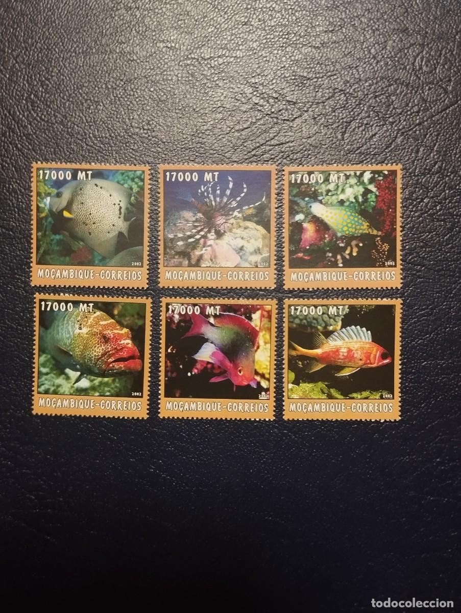 Sellos: 3.10/ Mozambique.2002. Fauna marina. Serie completa en nuevo
