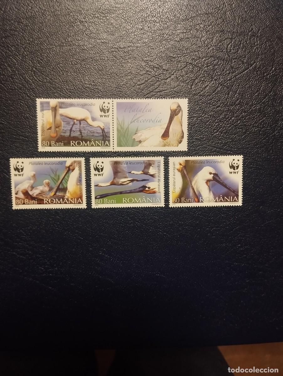 Sellos: 3.10/ Ruman&iacute;a.2006. WWF. P&aacute;jaros. Serie completa en nuevo