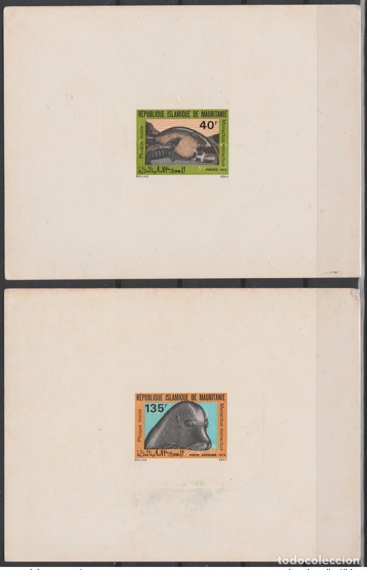 Sellos: Mauritania 1973 Mi. 450/451 Prueba de Lujo Foca monje marina