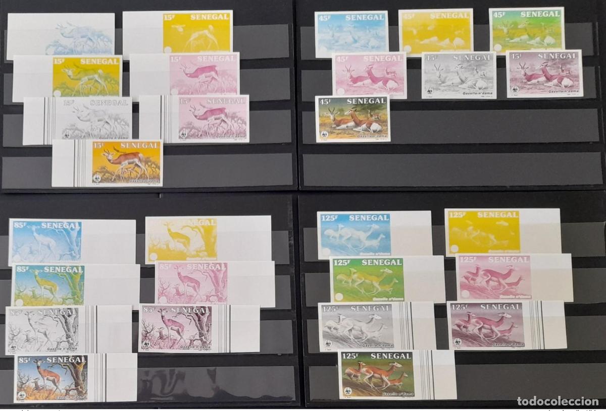 Sellos: Senegal 1986 Mi. 875-878 pruebas de color IMPERF ND WWF Gazelle n'dama fauna