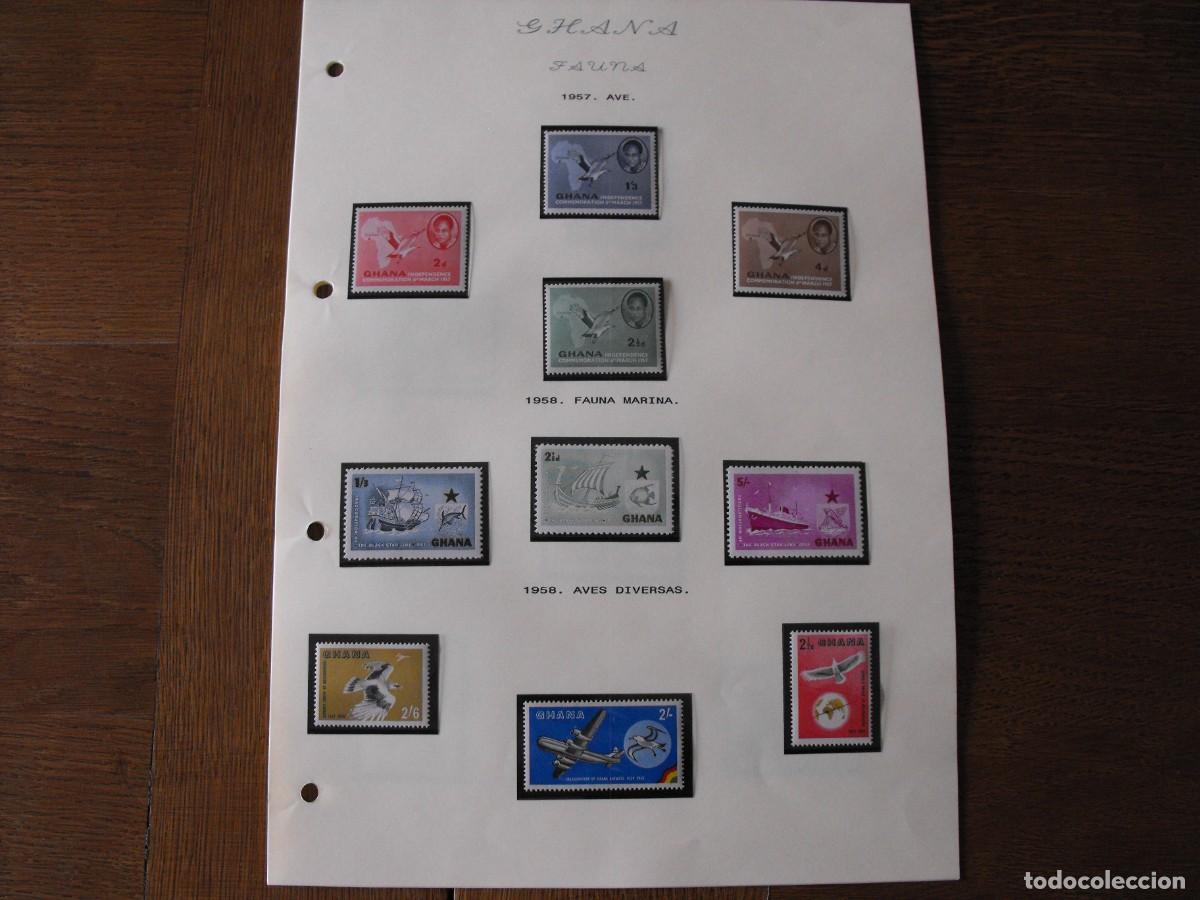 Timbres: Sellos de fauna. Africa. Ghana. Series nuevas y usadas.. Montadas en filoestuche.