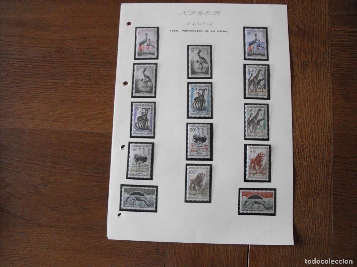 Briefmarken: Sellos de fauna. Africa. Niger. Series nuevas. Montadas en filoestuche.