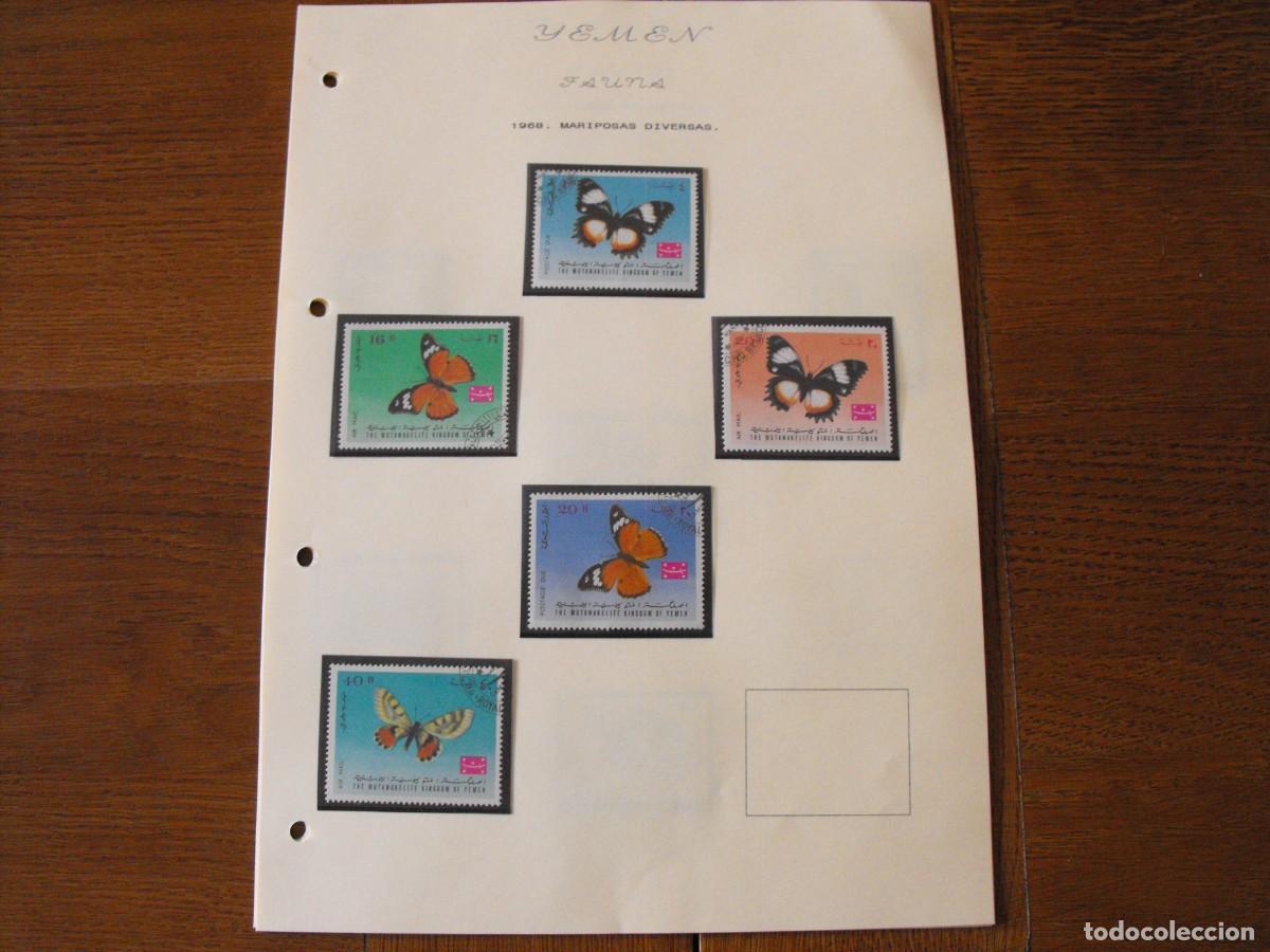 Selos: Sellos de fauna. Africa. Yemen. Series usadas. Montadas en filoestuche.