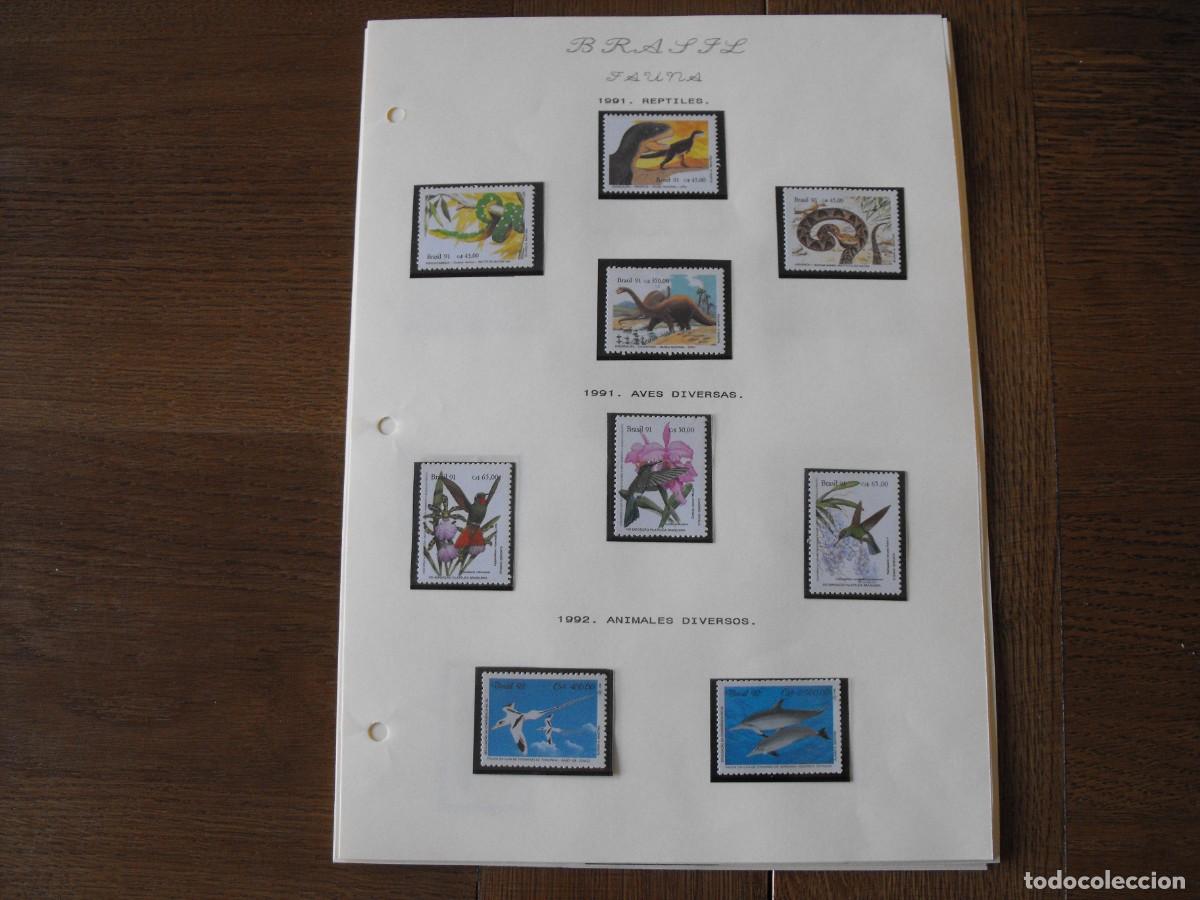 Briefmarken: Sellos de fauna. America. Brasil. Series nuevas y usadas. Montadas en filoestuche.