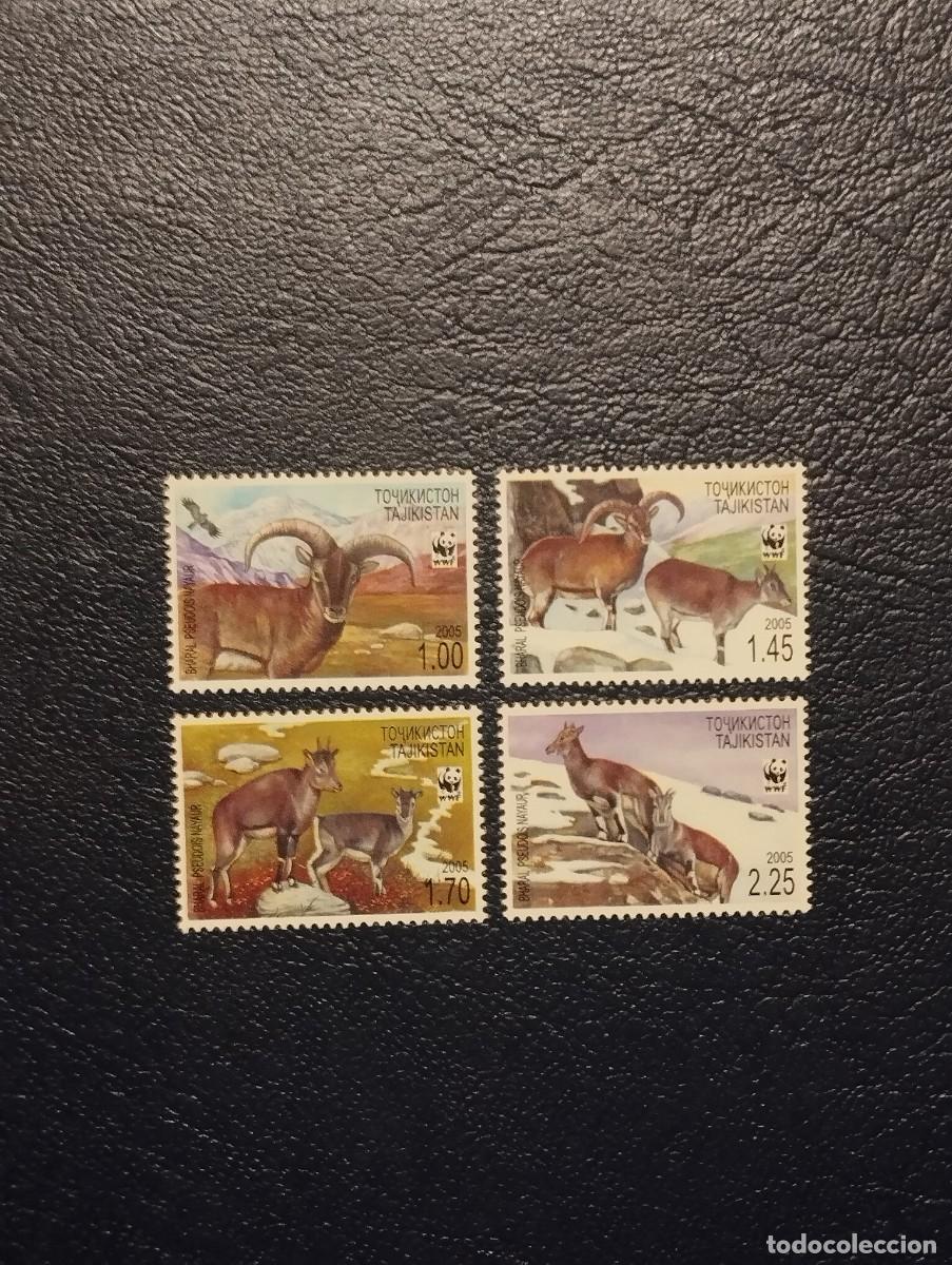 Sellos: 8.10/ Tayikist&aacute;n.2005. WWF. Animales salvajes. Serie completa en nuevo