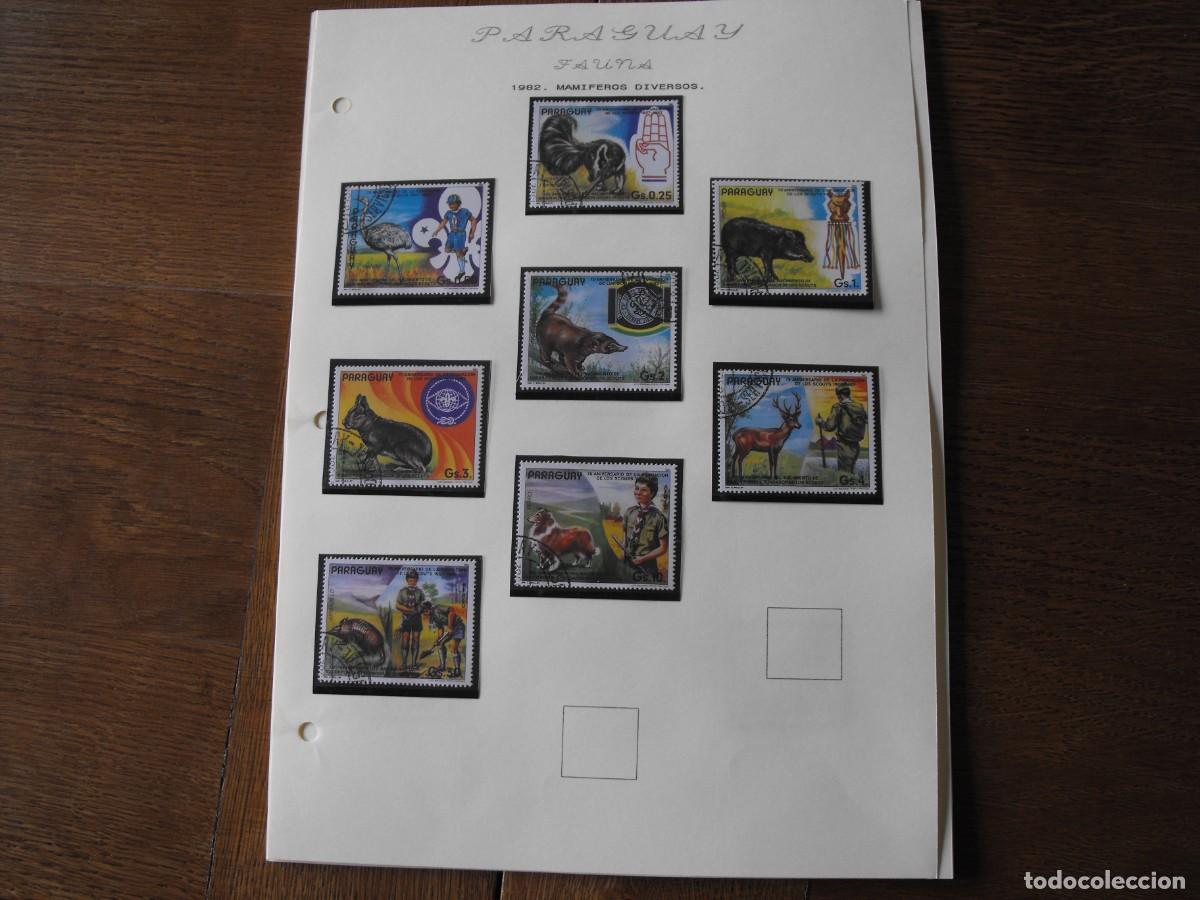 Selos: Sellos de fauna. America. Paraguay. Series nuevas y usadas. Montadas en filoestuche.