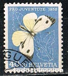 Stamps: SUIZA IVERT 585, MARIPOSA DE LA COL, USADO