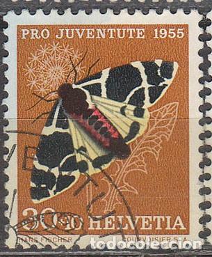 Stamps: SUIZA IVERT 570, MARIPOSA ESCARLATA AMARILLA, USADO