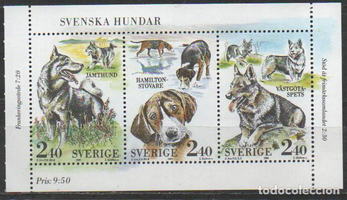 Selos: SUECIA IVERT N&ordm; 1551/3, PERROS SUECOS, NUEVO ** EN MINIPLIEGO