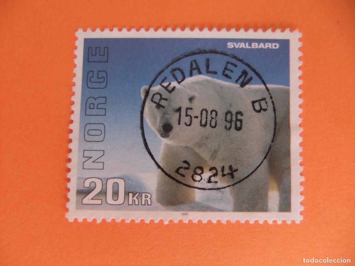 Selos: 59 NORUEGA NORGE 1996 / FAUNA OSO BLANCO / YVERT 1160 FU