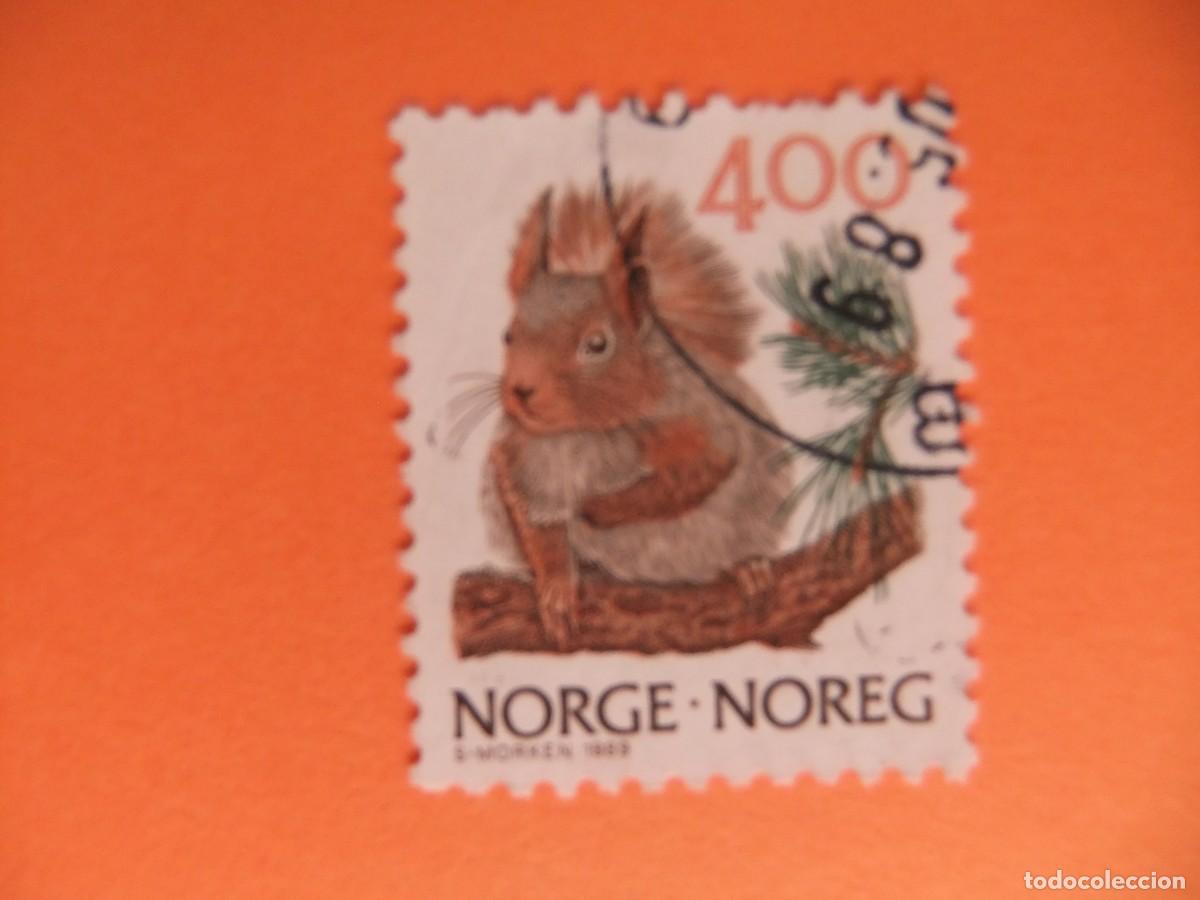 Selos: 59 NORUEGA NORGE 1989 / FAUNA ARDILLA / YVERT 970 FU