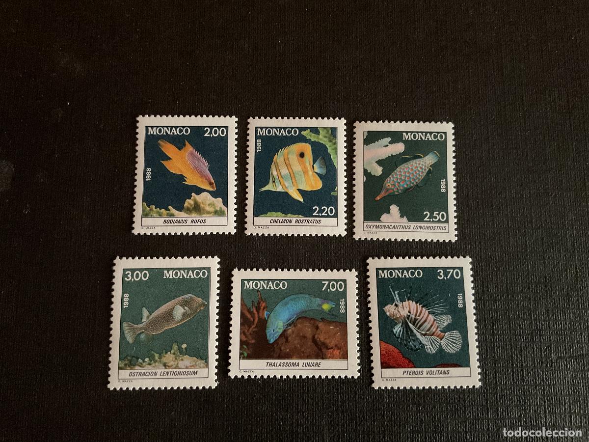 Stamps: MONACO N&ordm; YVERT 1615/0*** A&Ntilde;O 1988. FAUNA. PECES