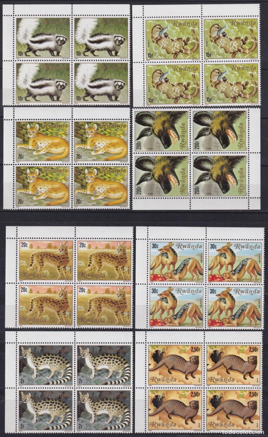 Briefmarken: F-EX63570 RWANDA MNH 1981 BLOCK 4 WILD FAUNA PREDATORSIMBWEBWE INZIBYI.