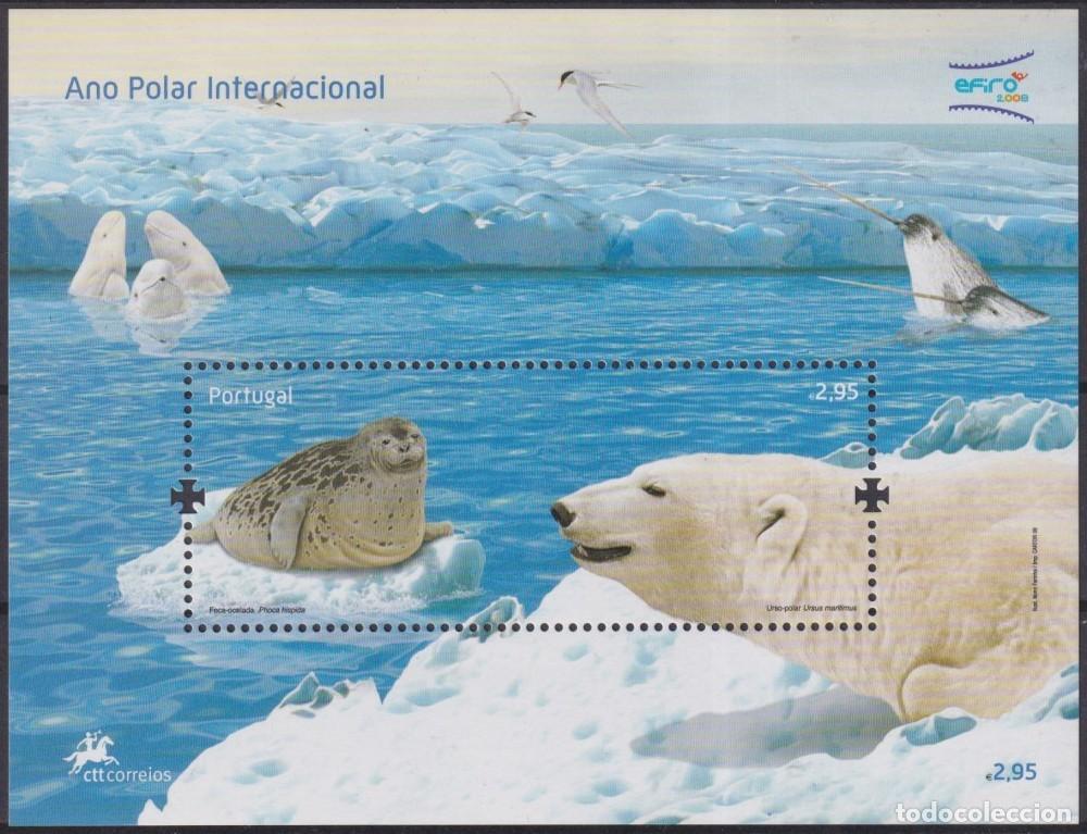 Stamps: F-EX61847 PORTUGAL MNH 2008 POLAR YEAR MARINE WILDLIFE POLAR BEAR.