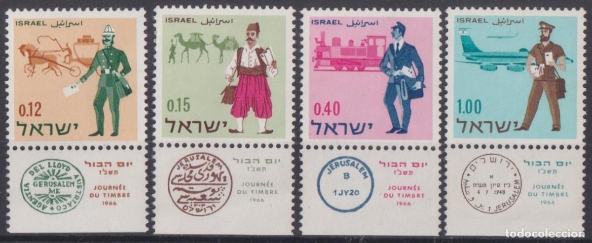 Stamps: F-EX63532 ISRAEL MNH 1966 STAMPS DAY CAMEL AIRPLANE RAILWAYS TRAIN RAILROAD.