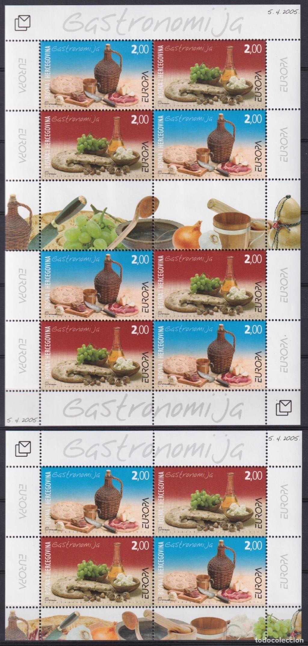 Stamps: F-EX64706 BOSNIA & HERZEGOVINA MNH 2005 EUROPA CEPT GASTRONOMY FOOD.