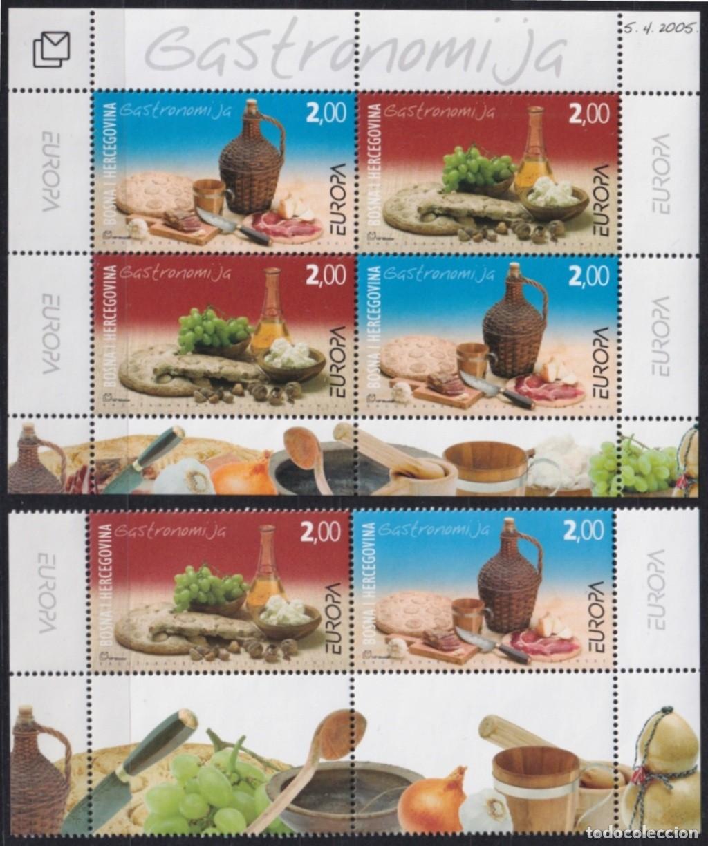 Stamps: F-EX65588 BOSNIA & HERCEGOVINA MNH 2005 EUROPA CEPT GASTRONOMY FOOD.
