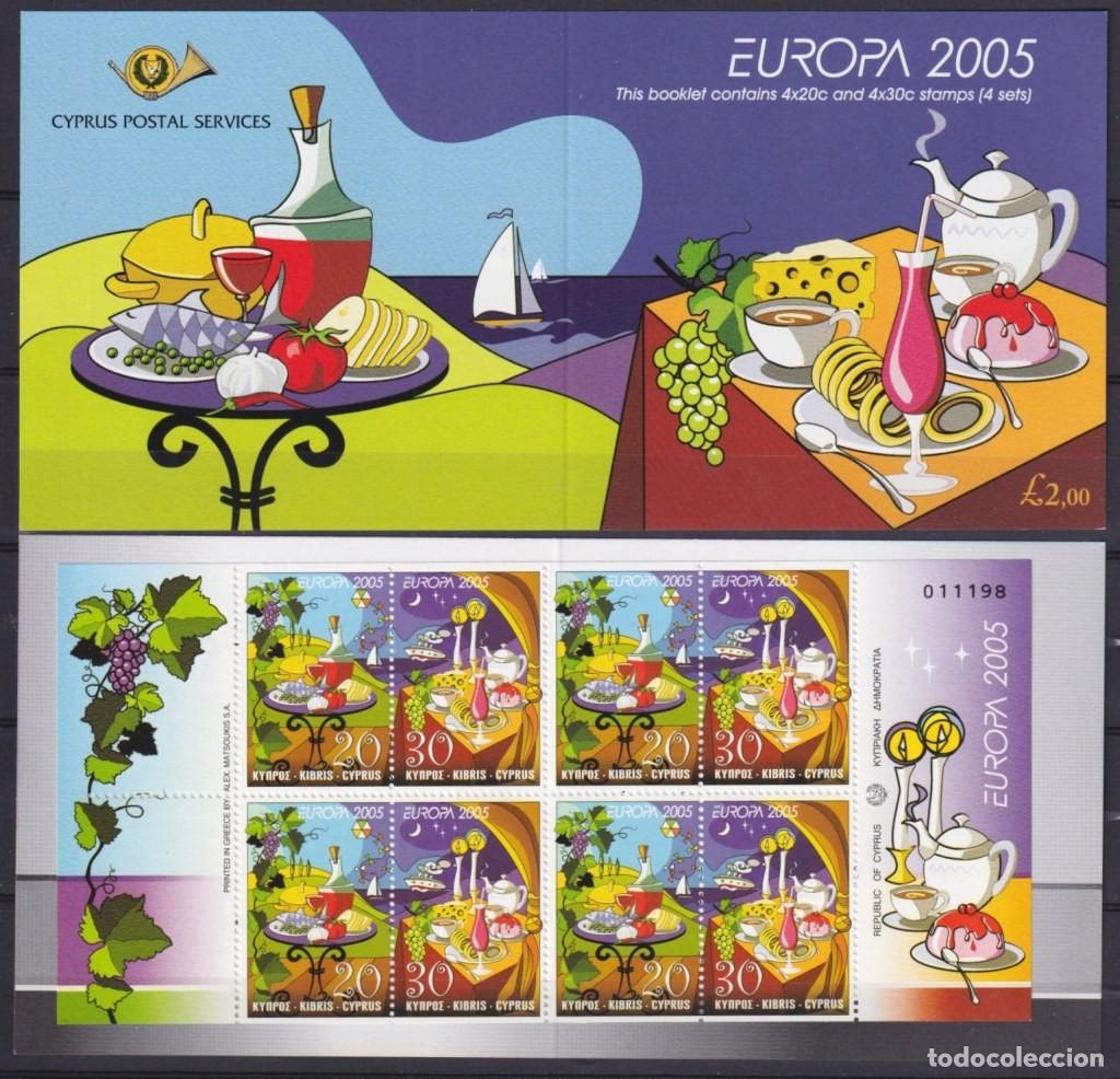Stamps: F-EX64781 CYPRUS MNH 2005 EUROPA CEPT GASTRONOMY FOOD BOOKLED.