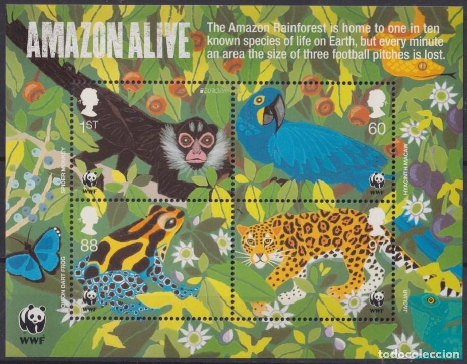 Sellos: F-EX65794 ENGLAND UK MNH 2011 EUROPA CEPT FAUNA WWF AMAZON JAGUAR.