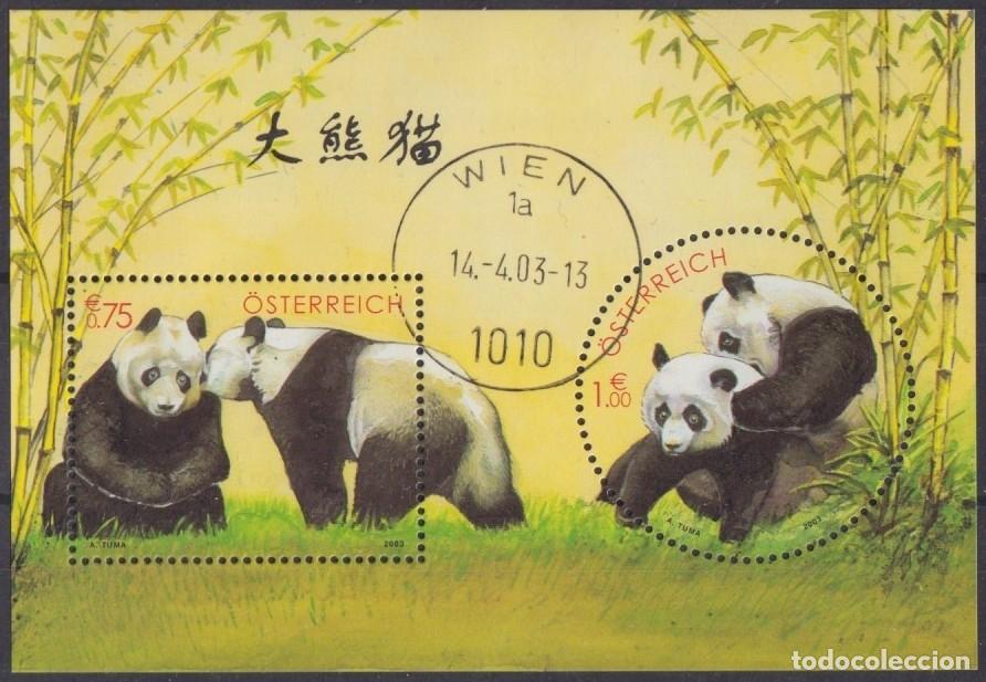 Briefmarken: F-EX61832 AUSTRIA 2003 USED PANDA BEAR SHEET.