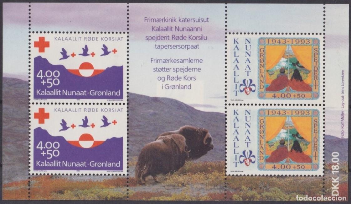 Briefmarken: F-EX61831 GREENLAND GRONLAND MNH 1993 RED CROSS SCOUTING GUIDE FAUNA.