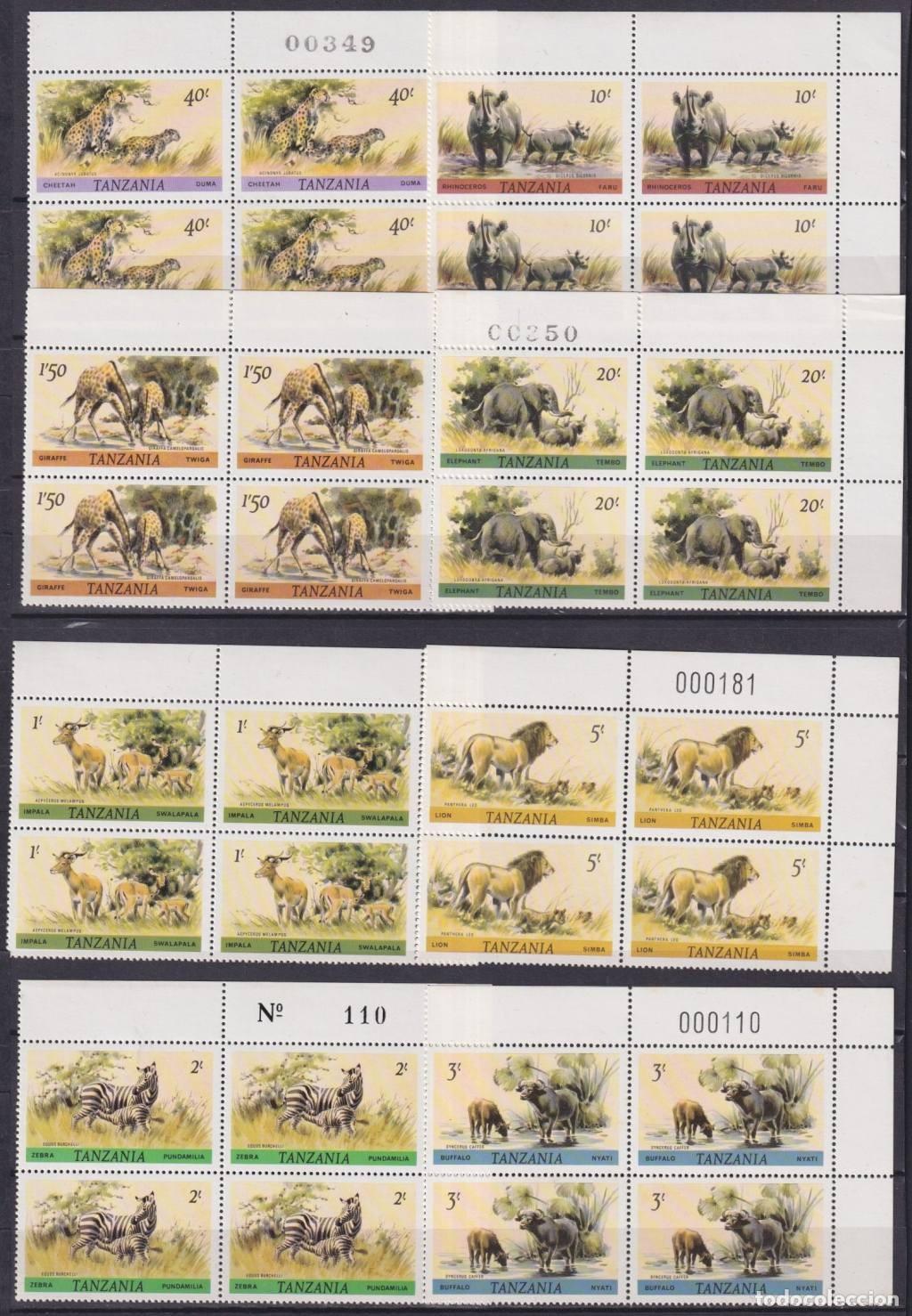 Briefmarken: F-EX63568 RWANDA MNH 1980 BLOCK 4 FAUNA IMPALA CHEETAH RHINO LION ELEPHANT.