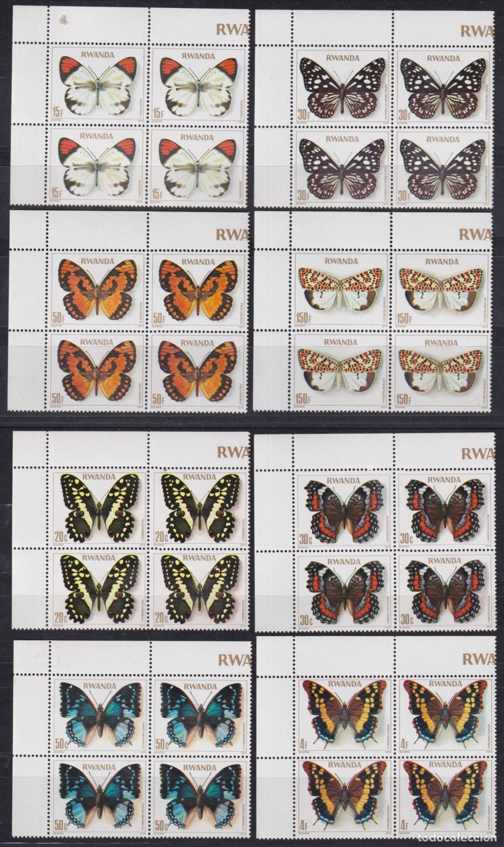 Briefmarken: F-EX63566 RWANDA MNH 1985 BL4 FAUNA INSECTS BUTTERFLIES MARIPOSAS PAPILLONS.