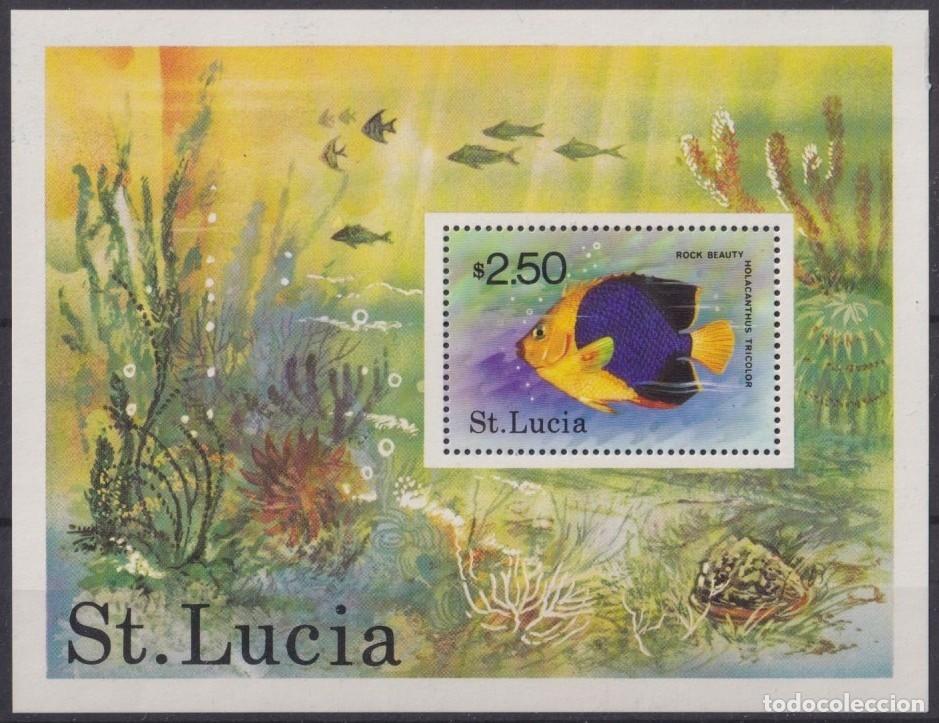 Francobolli: F-EX61840 STA LUCIA MNH 1978 MARINE WILDLIFE FISH REEF CORAL.