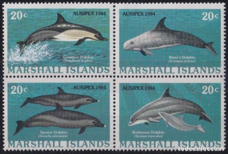 Stamps: F-EX64508 MARSHALL IS MNH 1984 SEA MARINE WILDLIFE FISH PECES DELFINES.