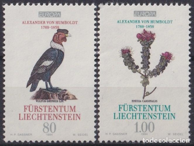 Selos: F-EX65179 LIECHTENSTEIN MNH 1994 EUROPA ALEXANDER VON HUMBOLDT BIRD AVES PAJAROS FLOWER.