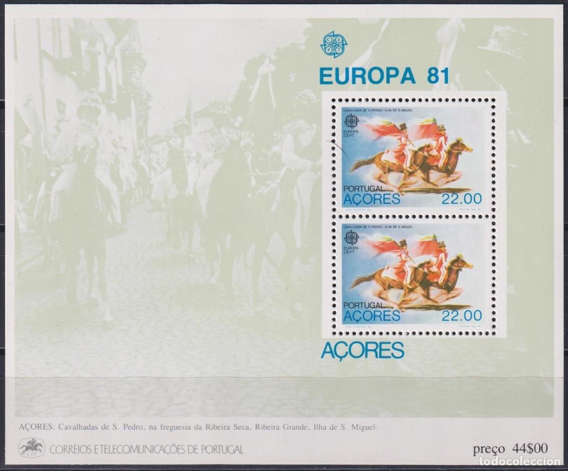 Selos: F-EX63700 PORTUGAL AZORES MNH 1981 EUROPA HORSE EQUESTRIAN.