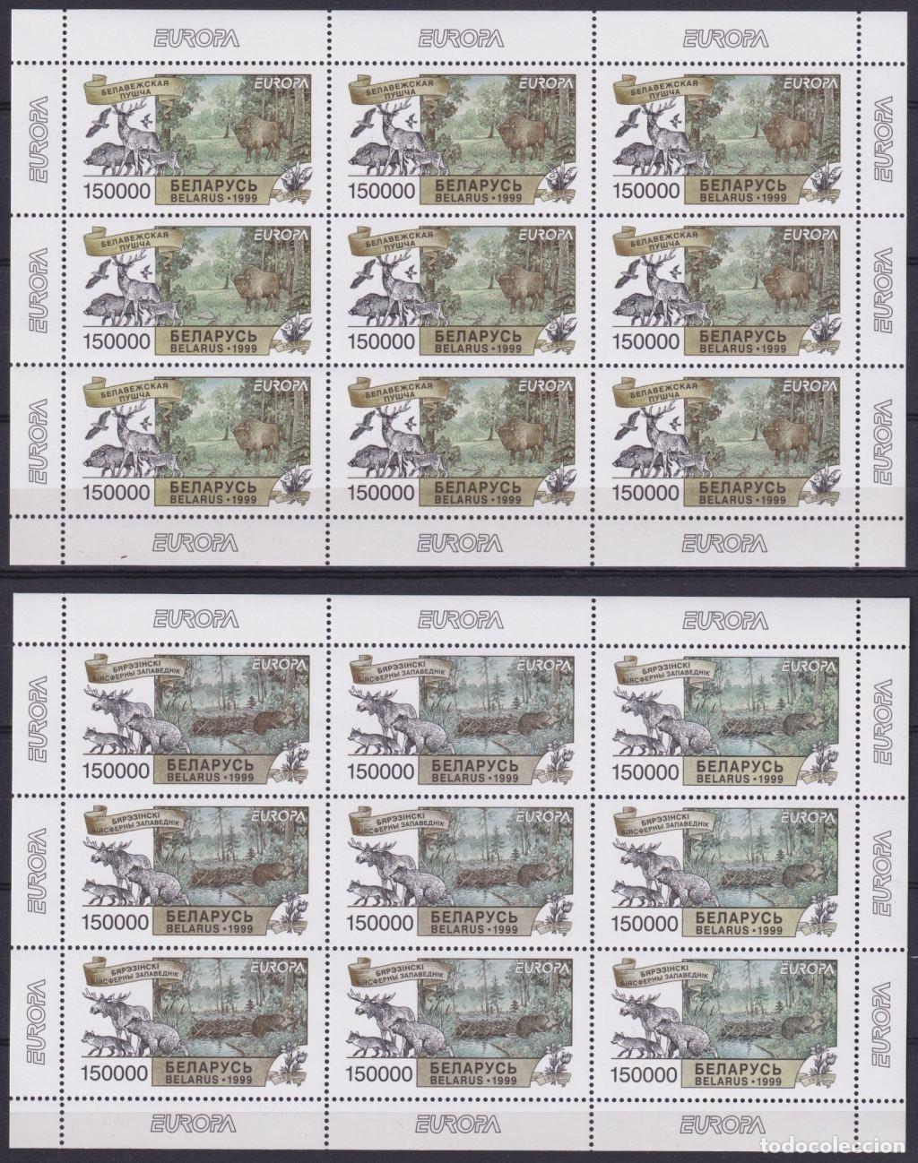 Selos: F-EX64765 BELARUS MNH 1999 EUROPA CEPT NATIONAL PARK FAUNA SHEET.