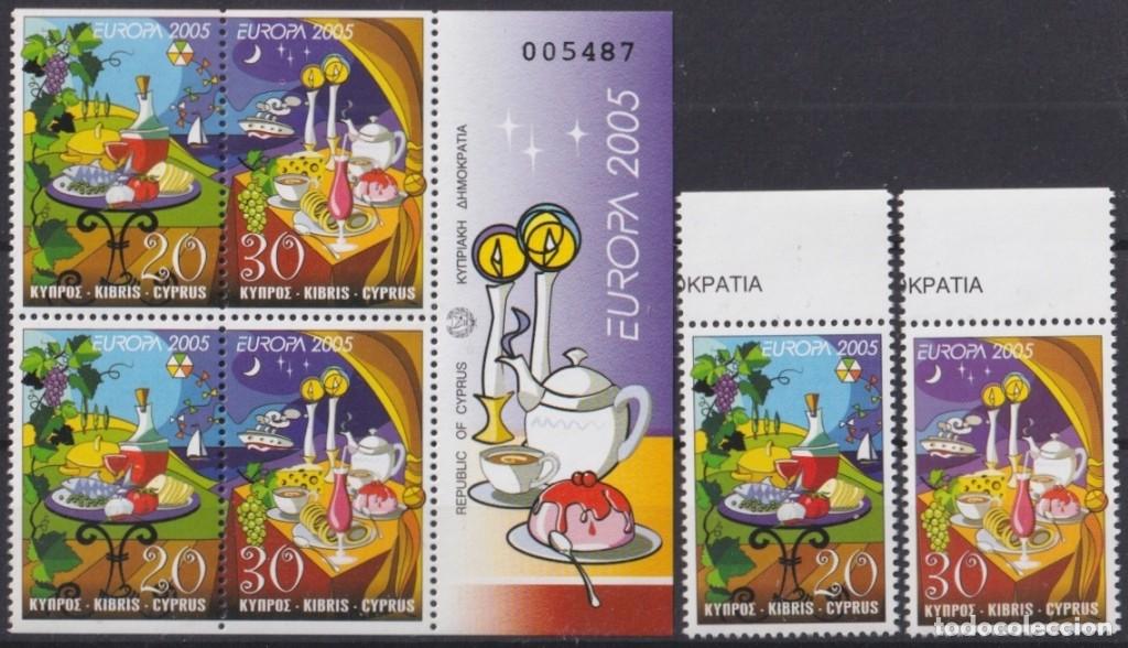 Stamps: F-EX65579 CYPRUS MNH 2005 EUROPA CEPT GASTRONOMY FOOD.