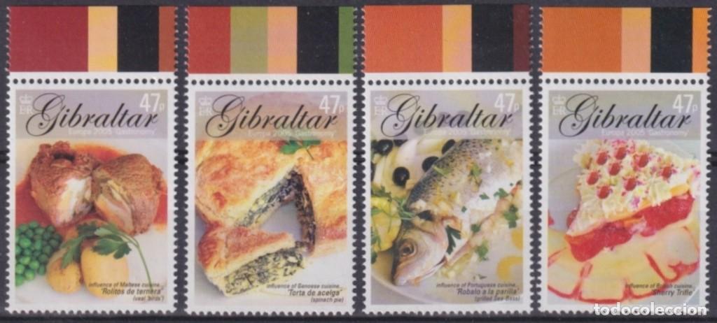 Stamps: F-EX65701 GIBRALTAR MNH 2005 EUROPA CEPT GASTRONOMY FOOD.