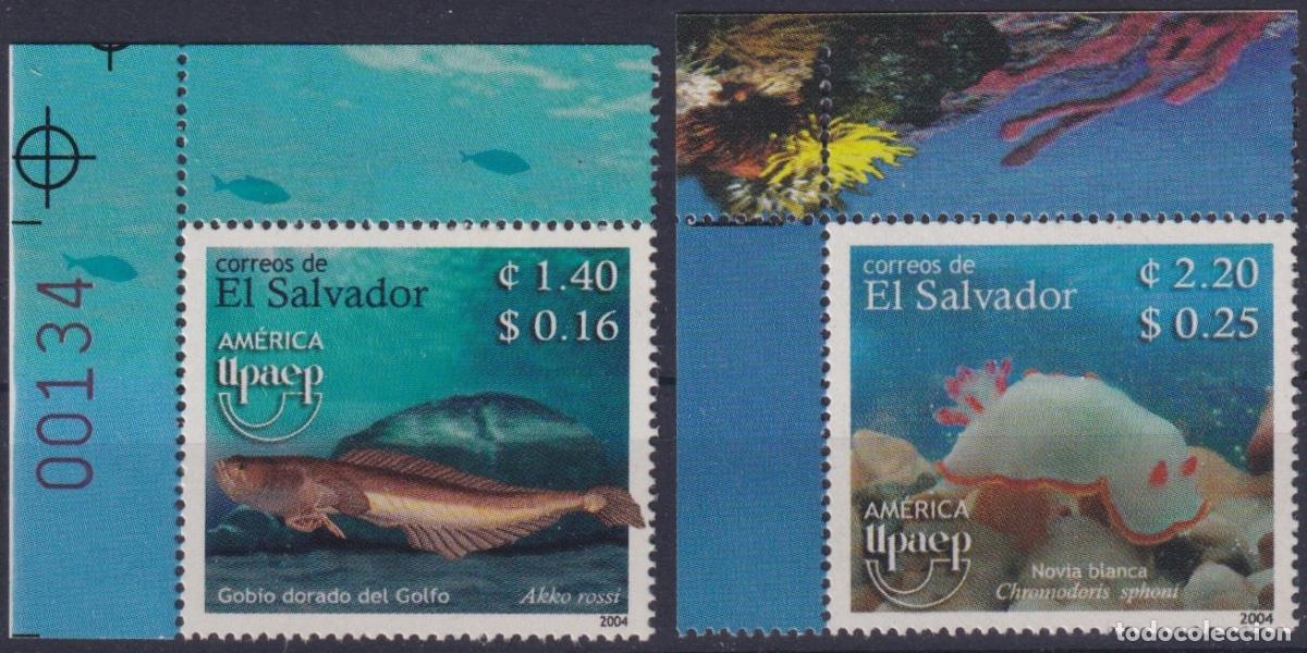 Stamps: F-EX65850 EL SALVADOR MNH 2004 UPAEP ENVIRONMENT PROTECTION FAUNA FISH.
