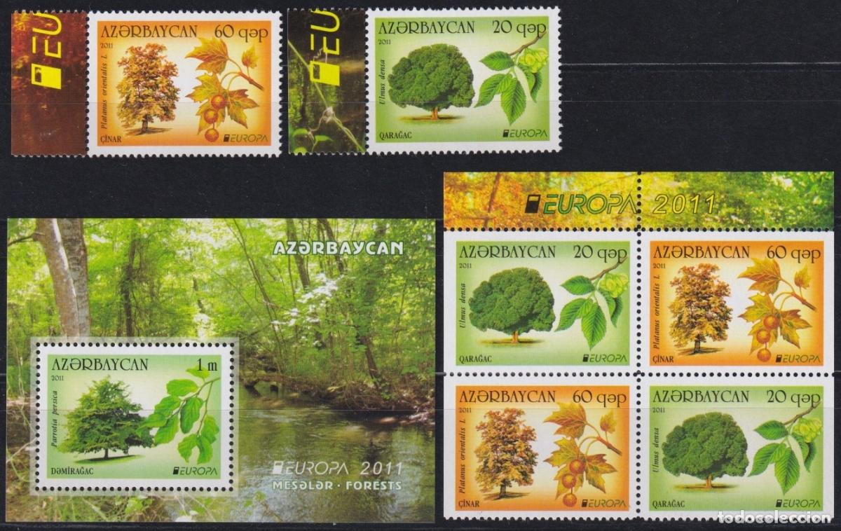 Stamps: F-EX65793 AZERBAIJAN MNH 2011 EUROPA CEPT FOREST TREE PLANTS.