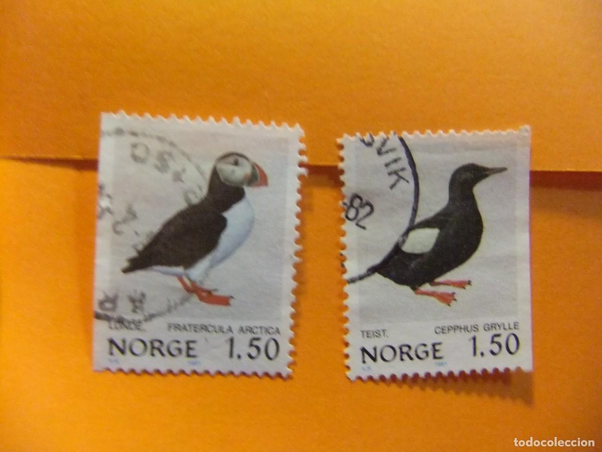Sellos: L 47 NORUEGA NORGE 1981 / FAUNA PAJAROS / YVERT 785 + 786 FU