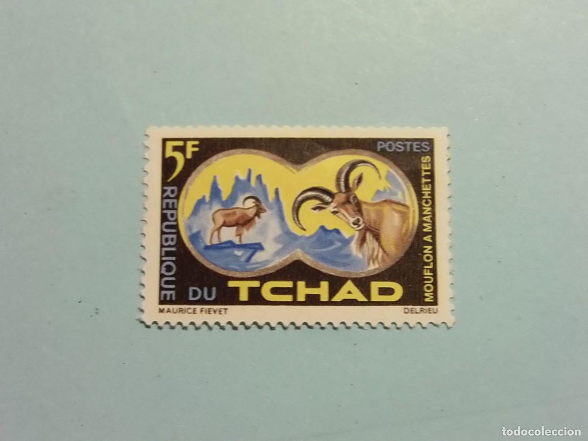 Sellos: REP. DEL CHAD 1965 - FAUNA - MUF&Oacute;N DE MANCUERNAS O ARRU&Iacute;.