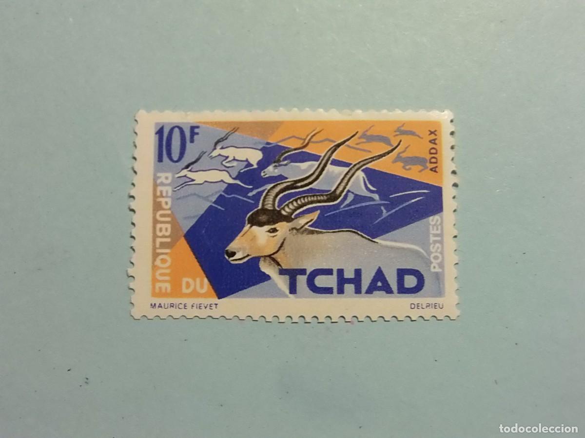 Sellos: REP. DEL CHAD 1965 - FAUNA - ADDAX, ANTILOPE DEL SAHARA.