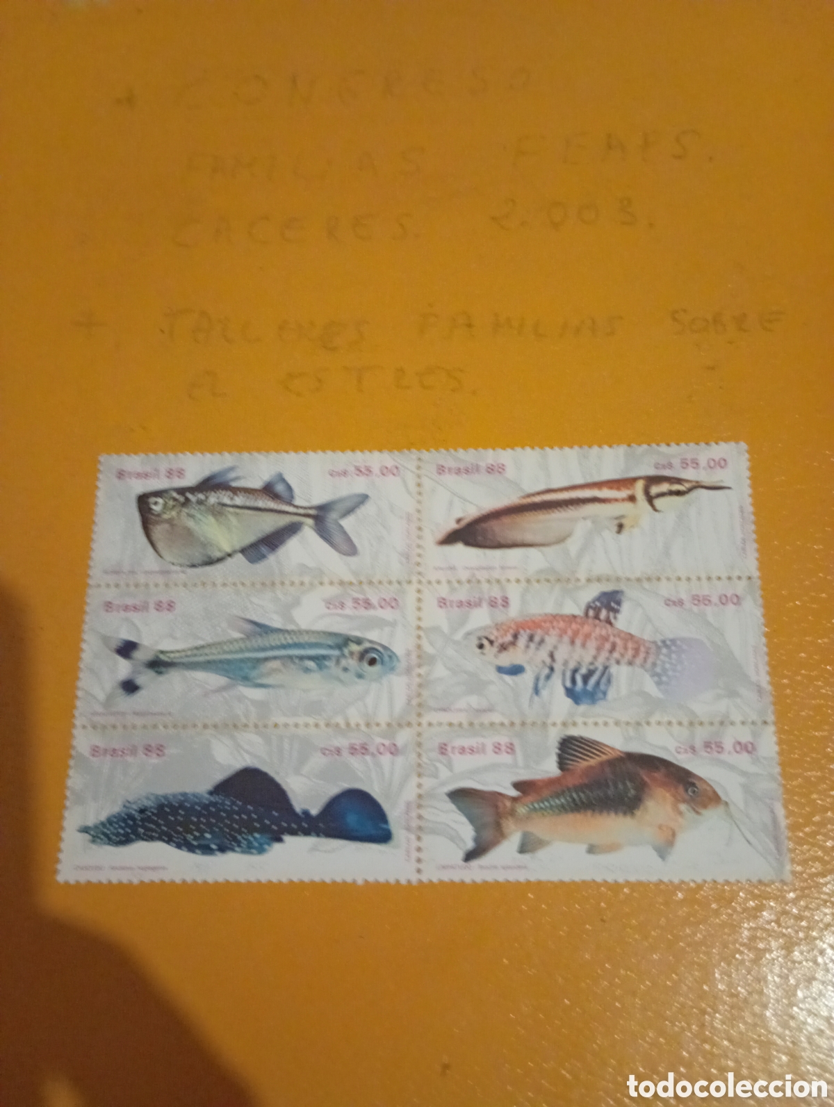 Sellos: FAUNA MARINA Brasil 1988 1896/01 peces serie completa